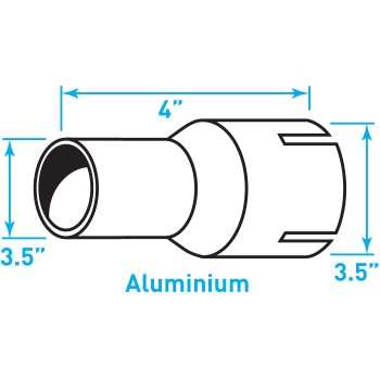 Truck Exhaust Coupler Single 16g, ​Aluminized Steel - 3.5"